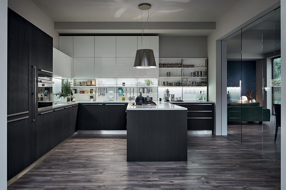 Veneta Cucine modello Extra laccato grigio perla